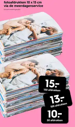 HEMA fotoafdrukken 10 x 15 cm aanbieding