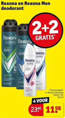 Kruidvat Rexona en Rexona Men deodorant aanbieding