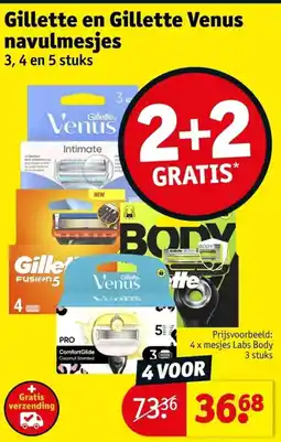Kruidvat Gillette en Gillette Venus navulmesjes aanbieding