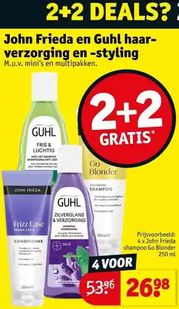 Kruidvat John Frieda en Guhl haar-verzorging en -styling aanbieding