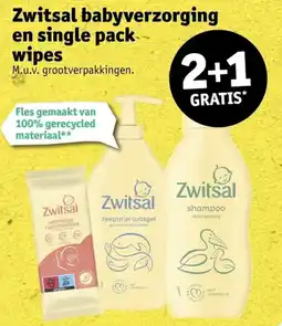 Kruidvat Zwitsal Babyverzorging en Single pack wipes aanbieding