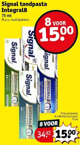 Kruidvat Signal tandpasta Integral8 aanbieding