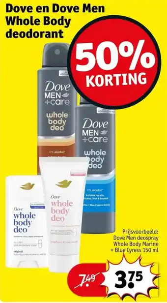 Dove en Dove Men whole body deodorant