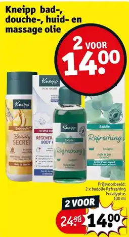 Kruidvat Kneipp badolie refreshing aanbieding