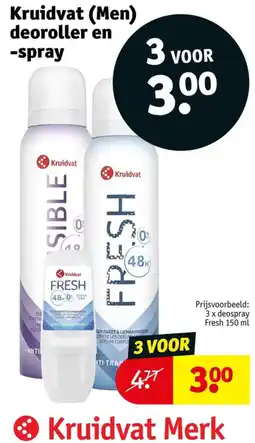 Kruidvat Kruidvat deoroller en -spray aanbieding
