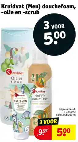 Kruidvat Kruidvat (Men) douchefoam, -olie en -scrub aanbieding