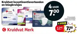 Kruidvat Kruidvat incontinentieverbanden en inlegkruisjes aanbieding