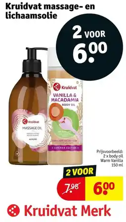 Kruidvat Kruidvat massage- en lichaamsolie aanbieding