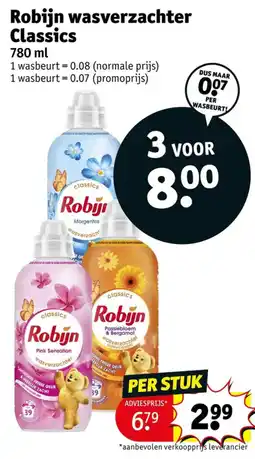 Kruidvat Robijn Wasverzachter Classics aanbieding
