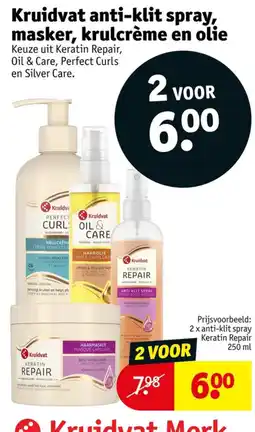 Kruidvat Kruidvat anti-klit spray, masker, krulcrème en olie aanbieding