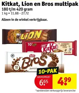 Kruidvat Kitkat, Lion en Bros multipak aanbieding