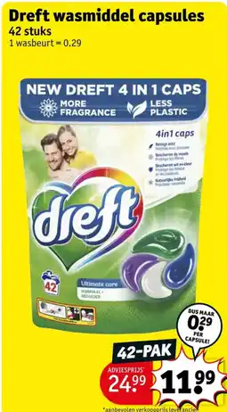 Kruidvat Dreft wasmiddel capsules aanbieding