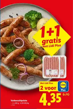 Lidl Varkenschipolata aanbieding