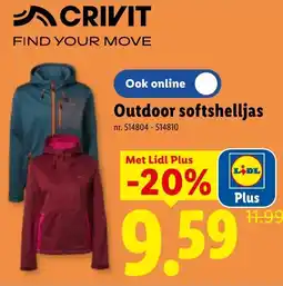 Lidl Crivit Outdoor Softshelljas aanbieding