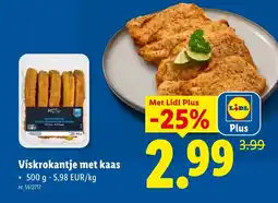 Lidl Viskrokantje met Kaas aanbieding