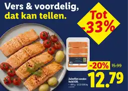 Lidl Zalmfilet Zonder Huid XXL aanbieding