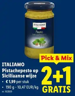 Lidl Italiamo Pistachepesto op Siciliaanse Wijze aanbieding