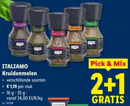 Lidl Italiamo Kruidenmolen aanbieding