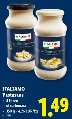 Lidl Italiamo Pastasaus aanbieding