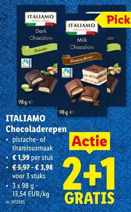 Lidl Italiamo Chocoladerepen aanbieding