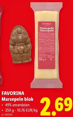 Lidl Favorina Marsepein Blok aanbieding