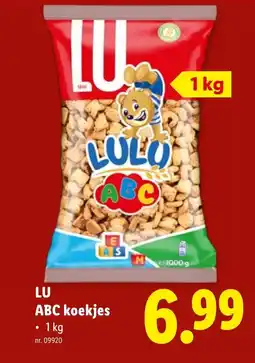 Lidl LU ABC koekjes aanbieding