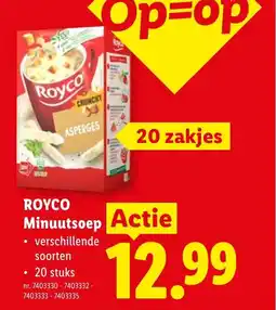 Lidl Royco minuutsoep aanbieding