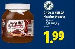 Lidl Choco nussa hazelnootpasta aanbieding