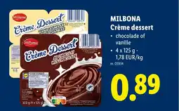 Lidl Milbona crème dessert aanbieding