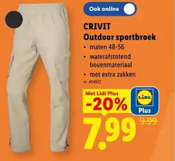 Lidl Crivit outdoor sportbroek aanbieding