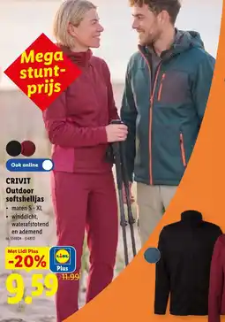 Lidl Crivit outdoor softshelljas aanbieding