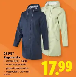 Lidl Crivit regenparka aanbieding