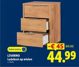 Lidl Livarno ladekast op wielen aanbieding