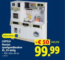 Lidl Lupilu houten speelgoedkeuken XL aanbieding