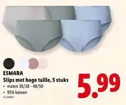 Lidl Esmara slips met hoge taille aanbieding