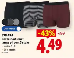 Lidl Esmara boxershorts met lange pijpen aanbieding