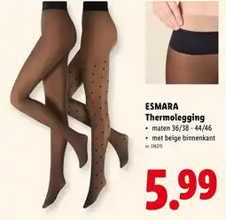 Lidl Esmara thermolegging aanbieding