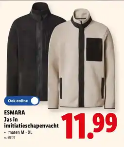 Lidl Esmara jas in imitiatieschapenvacht aanbieding