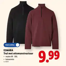 Lidl Esmara trui met ottomanstructuur aanbieding