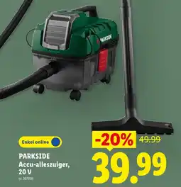 Lidl PARKSIDE Accu-alleszuiger aanbieding