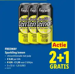 Lidl Freeway sparkling lemon aanbieding