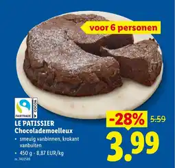 Lidl Le patissier chocolademoelleux aanbieding