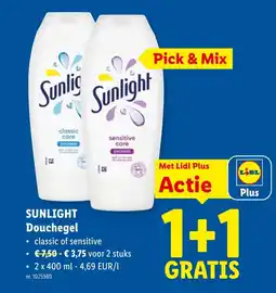 Lidl Sunlight douchegel aanbieding
