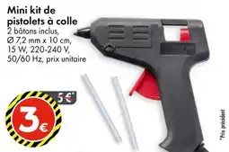 TEDi Mini kit de pistolets à colle aanbieding