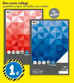 TEDi Bloc-notes collège aanbieding
