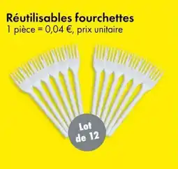 TEDi Réutilisables fourchettes aanbieding