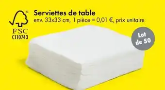 Serviettes de table