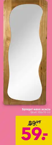 Xenos Spiegel wave acacia aanbieding