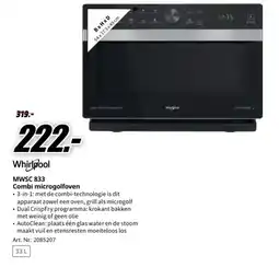 MediaMarkt Whirlpool combi microgolfoven aanbieding