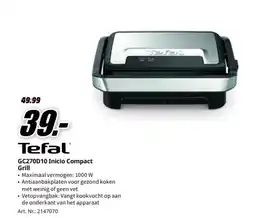 MediaMarkt Tefal GC270D10 Inicio Compact Grill aanbieding